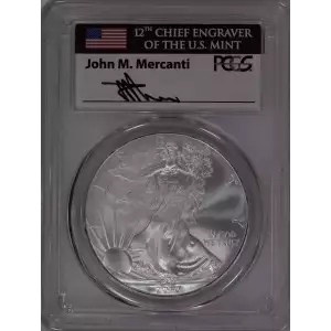 2010 $1 Silver Eagle Mercanti Signature