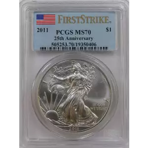 2011 $1 Eagle-25th Anniversary First Strike