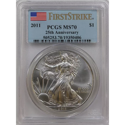 2011 $1 Eagle-25th Anniversary First Strike