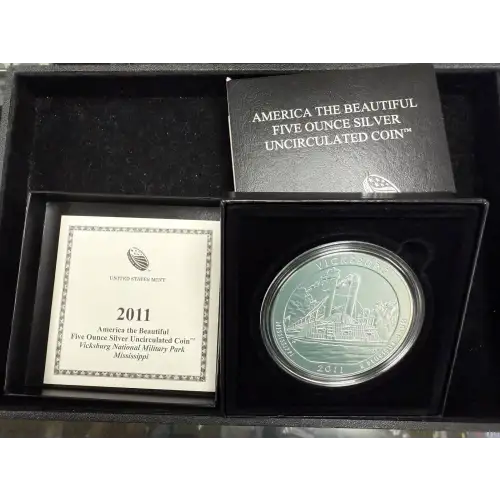 2011 America the Beautiful 5oz Silver - Vicksburg National Military Park, MS with OGP (3)