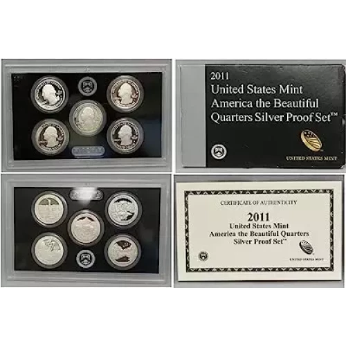 2011 Silver Quarter Proof Set - 5 Piece Quarter Silver ($1.25 FV) - Set