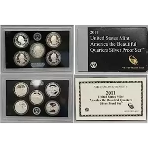 2011 Silver Quarter Proof Set - 5 Piece Quarter Silver ($1.25 FV) - Set