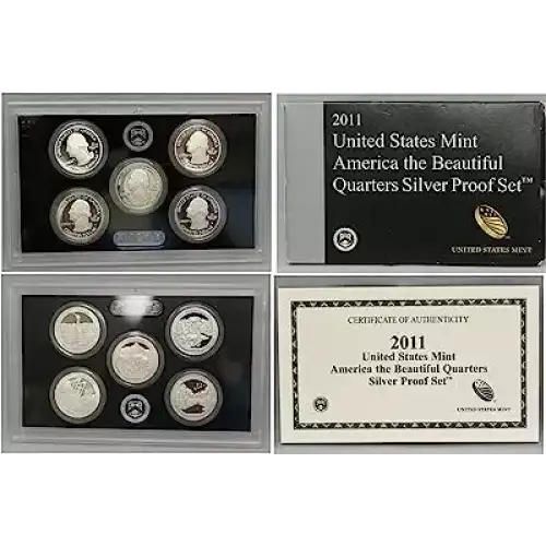 2011 Silver Quarter Proof Set - 5 Piece Quarter Silver ($1.25 FV) - Set