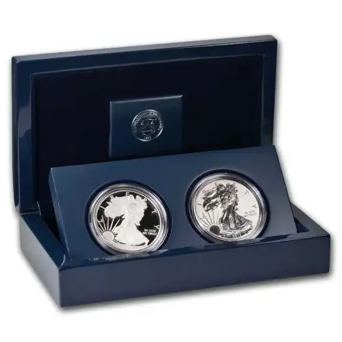 2012 75th Anniversary of San Francisco Mint Two-Piece Coin Set. S Proof and Rev Proof silver dollars