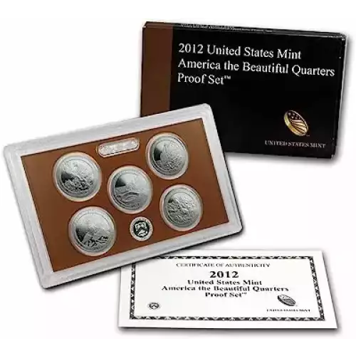 2012 Clad Quarter Proof Set - 5 Piece Quarter ($1.25 FV) - Set