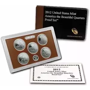 2012 Clad Quarter Proof Set - 5 Piece Quarter ($1.25 FV) - Set