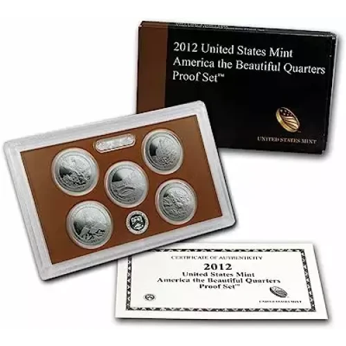 2012 Clad Quarter Proof Set - 5 Piece Quarter ($1.25 FV) - Set