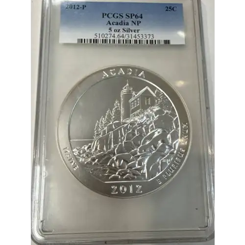 2012-P 25C Acadia NP 5 oz Silver