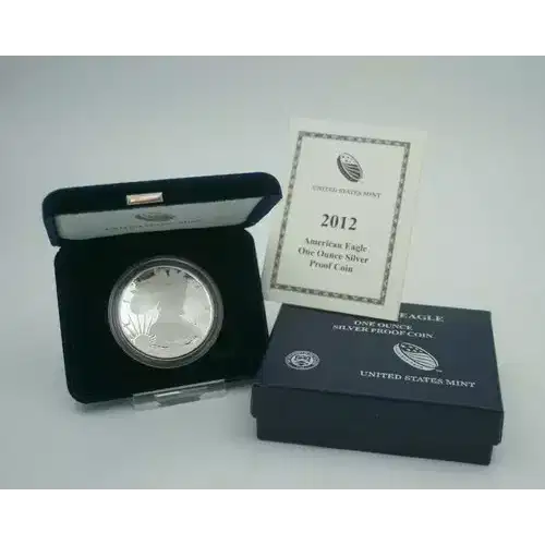 2012 W 1oz Silver Eagle  Proof - with Original Govt Packaging