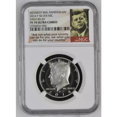 2014 P HIGH RELIEF KENNEDY 50th ANNIVERSARY ULTRA CAMEO (2)