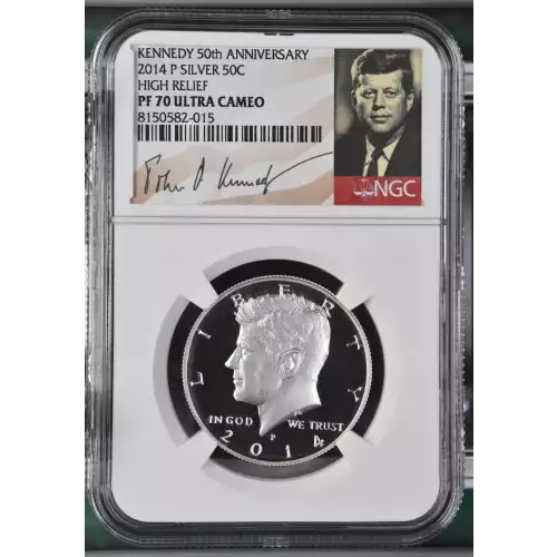 2014 P HIGH RELIEF KENNEDY 50th ANNIVERSARY ULTRA CAMEO (2)