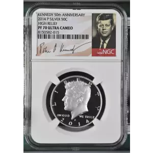 2014 P HIGH RELIEF KENNEDY 50th ANNIVERSARY ULTRA CAMEO (2)