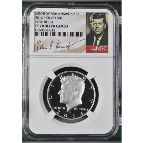2014 P HIGH RELIEF KENNEDY 50th ANNIVERSARY ULTRA CAMEO (2)