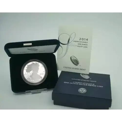 2014 W 1oz Silver Eagle  Proof - with Original Govt Packaging