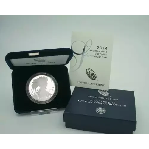 2014 W 1oz Silver Eagle  Proof - with Original Govt Packaging