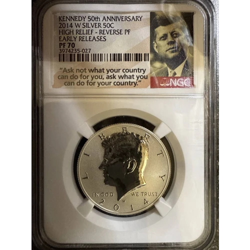 2014 W HIGH RELIEF EARLY RELEASES KENNEDY 50th ANNIVERSARY