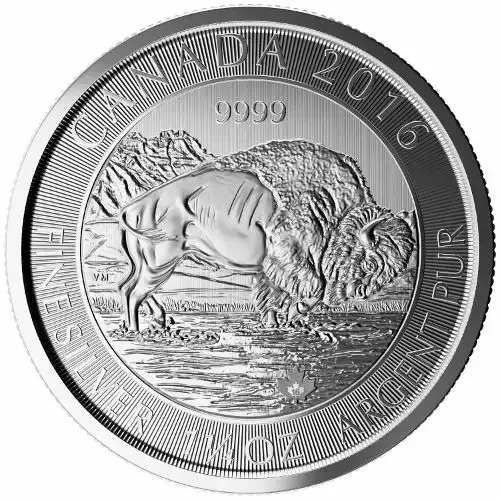 2016 1.25oz Canadian Silver Wildlife Series - Bison