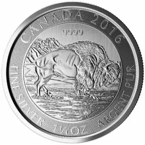 2016 1.25oz Canadian Silver Wildlife Series - Bison