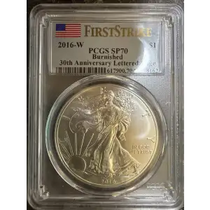 2016-W $1 Burnished 30th Anniversary Lettered Edge First Strike
