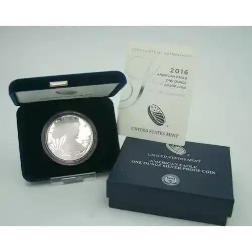 2016 W 1oz Silver Eagle  Proof - with Original Govt Packaging  (2)