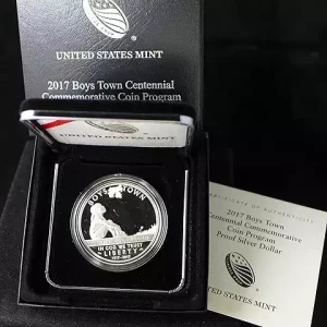 2017 Boys Town Centennial Commemorative Coin Program Proof Silver Dollar