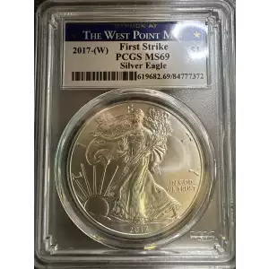 2017-(W) $1 Silver Eagle Struck at West Point First Strike