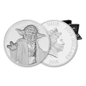 2018 $5 Niue Star Wars - Yoda 2 oz Silver Ultra High Relief Proof Coin in OGP