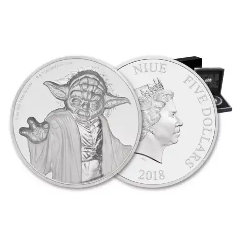 2018 $5 Niue Star Wars - Yoda 2 oz Silver Ultra High Relief Proof Coin in OGP