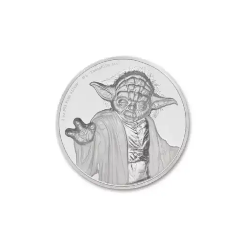 2018 $5 Niue Star Wars - Yoda 2 oz Silver Ultra High Relief Proof Coin in OGP (2)