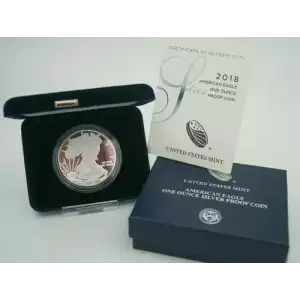 2018 W 1oz Silver Eagle  Proof - with Original Govt Packaging