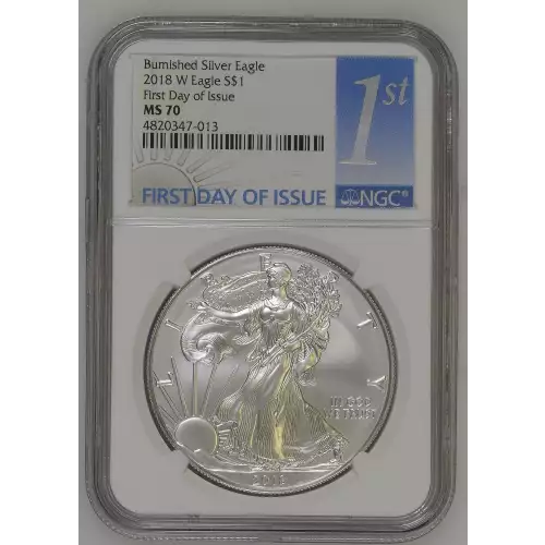 2018 W Burnished Silver Eagle First Day of Issue (2)