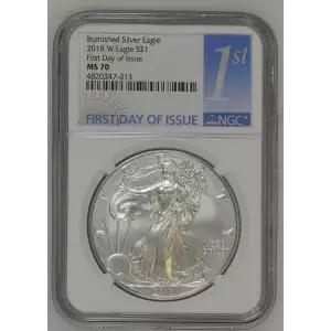 2018 W Burnished Silver Eagle First Day of Issue (2)