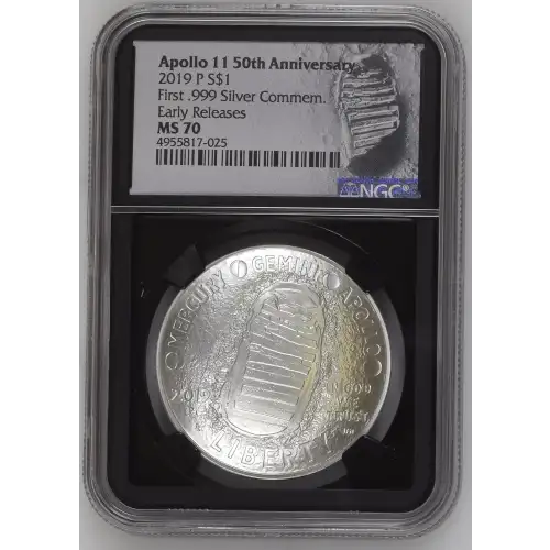 2019 Apollo 11 50th Anniv. Early Releases First .999 Silver Commem. (2)