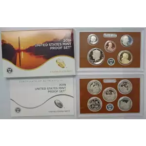 2019 Clad Proof Set: Complete 10-Coin Set with Box & C.O.A.