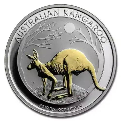 2019 GILDED` 1oz Silver Kangaroo - Royal Australian Mint (3)