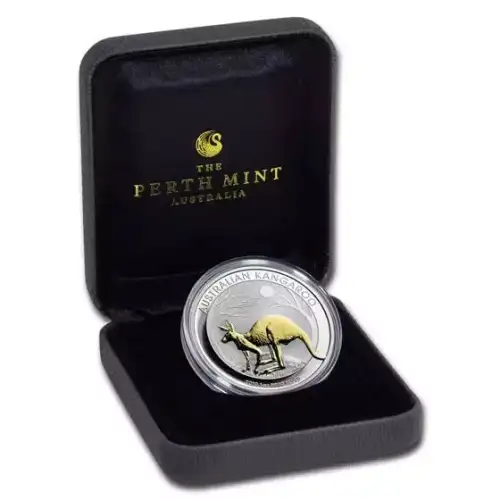 2019 GILDED` 1oz Silver Kangaroo - Royal Australian Mint