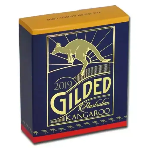 2019 GILDED` 1oz Silver Kangaroo - Royal Australian Mint (2)