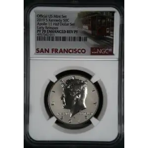 2019 S Apollo 11 Half Dollar Set Early Releases Official US Mint Set (2)