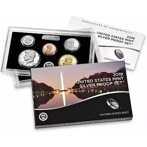 2019 Silver Proof Set: Complete 10-Coin Set with Box & C.O.A.