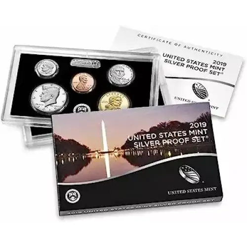 2019 Silver Proof Set: Complete 10-Coin Set with Box & C.O.A.