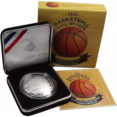 2020 Basketball Hall of Fame Proof Dollar - with Original Govt Packaging 