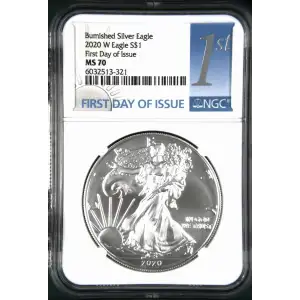 2020 W Burnished Silver Eagle First Day of Issue (2)