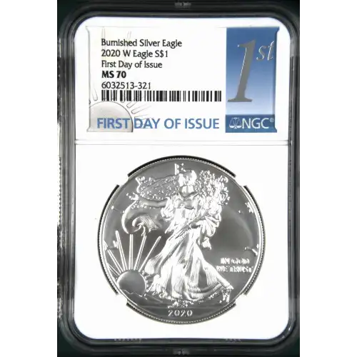 2020 W Burnished Silver Eagle First Day of Issue (2)