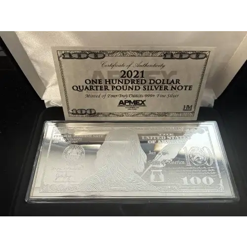 2021 $100 Dollar 4 oz Silver Note