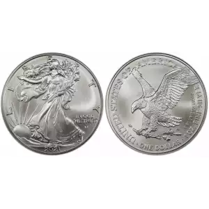 2021 1oz American Silver Eagle-Type 2 Reverse