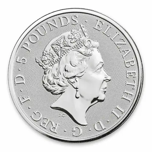 2021 2oz Silver Britain Queen's Beast: The White Greyhound (3)