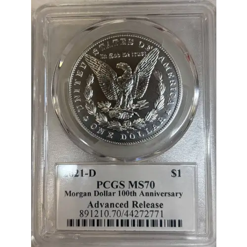 2021-D $1 Morgan Dollar 100th Anniversary Advanced Release Cleveland Americana