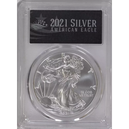 2021-(P) $1 Silver Eagle -T1 Emergency Issue Struck at Philadelphia First Day of Issue