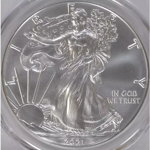 2021-(P) $1 Silver Eagle -T1 Emergency Issue Struck at Philadelphia First Day of Issue