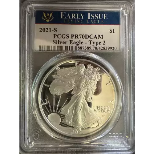 2021-S $1 Silver Eagle - Type 2 First Strike, DCAM